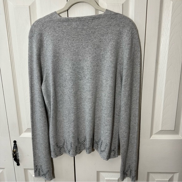 Willi Smith Cardigan Silk Cashmere Rabbit Hair Knit Accent Womens Size Large - Picture 7 of 8